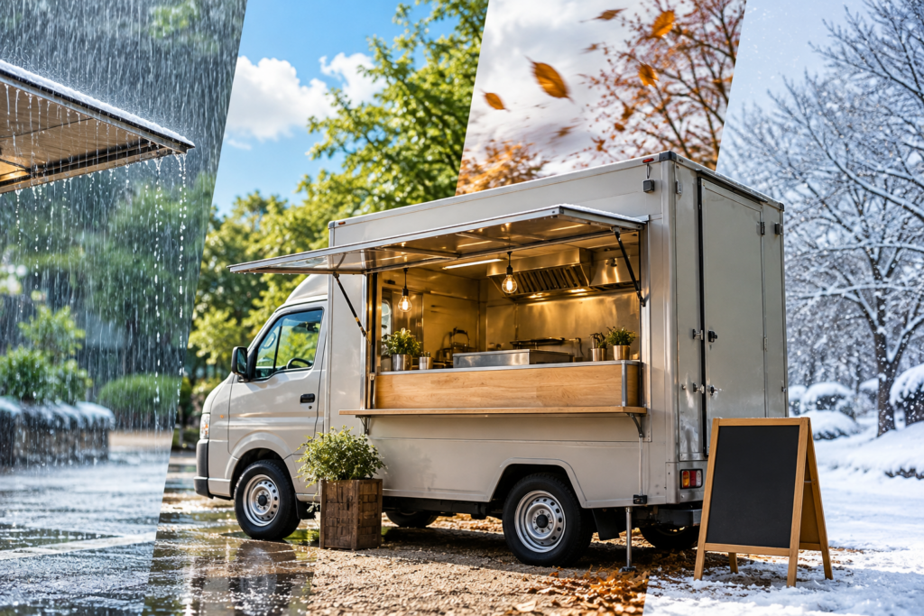 岐阜でキッチンカーを製作するなら雨・風・寒さ対策も大切｜季節を問わず営業しやすい車両づくり